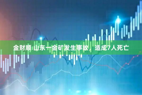 金财顺 山东一金矿发生事故，造成7人死亡